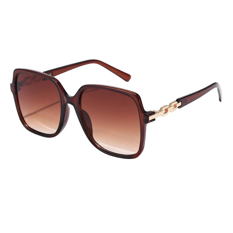 Lunettes de Soleil Femme Carrées Marron Marron