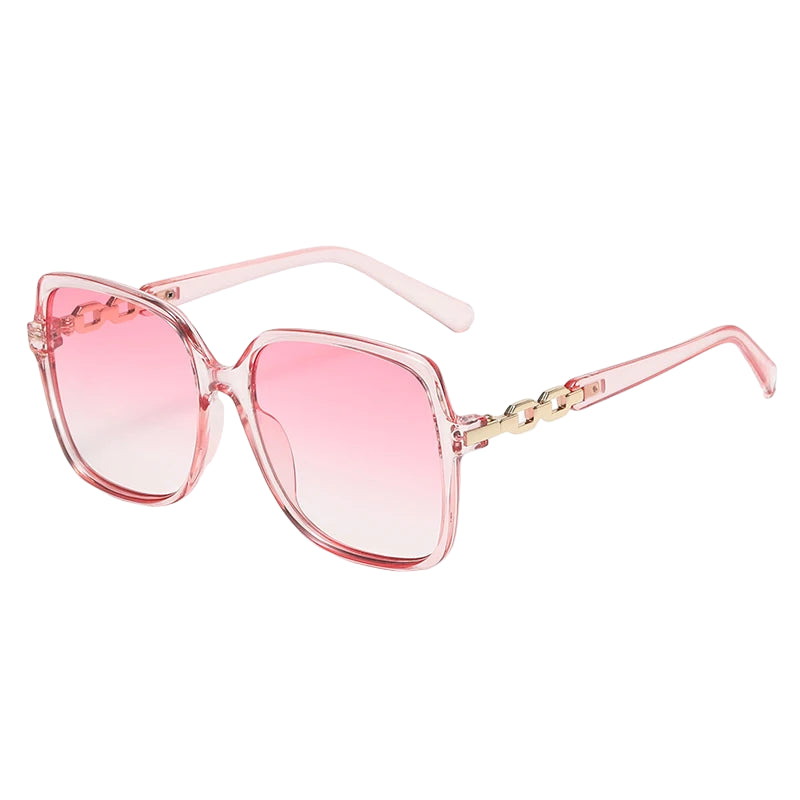 Lunettes de Soleil Femme Carrées Marron Rose