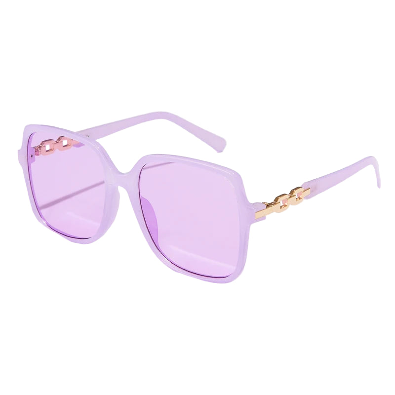 Lunettes de Soleil Femme Carrées Marron Violet