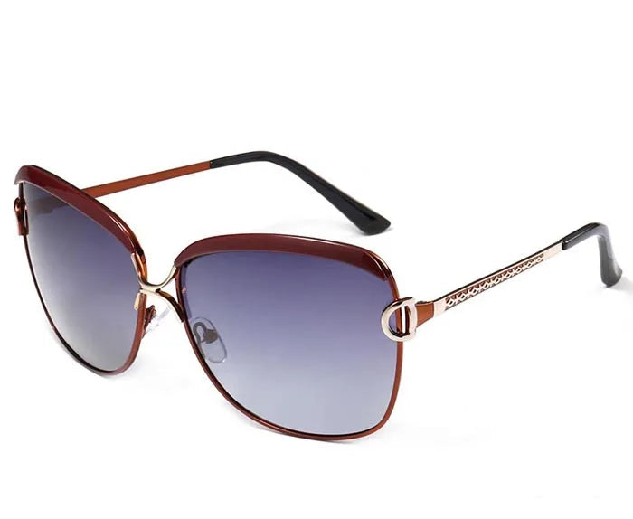 Lunettes de Soleil Femme Design Marron