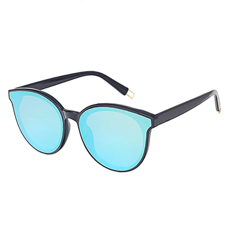 Lunettes de Soleil Miroir Femme Bleu