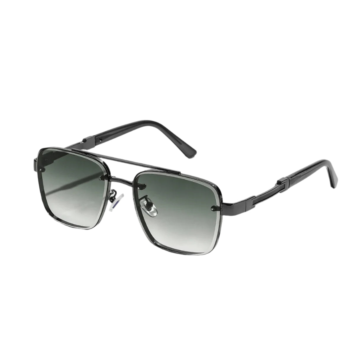 Lunettes de Soleil à Monture Métallique Vert