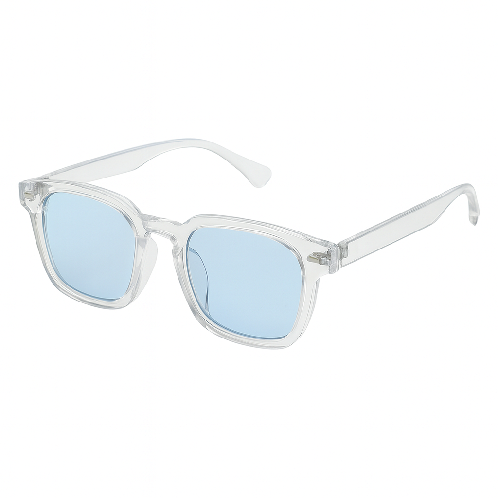 Lunettes de Soleil Monture Transparente Bleu