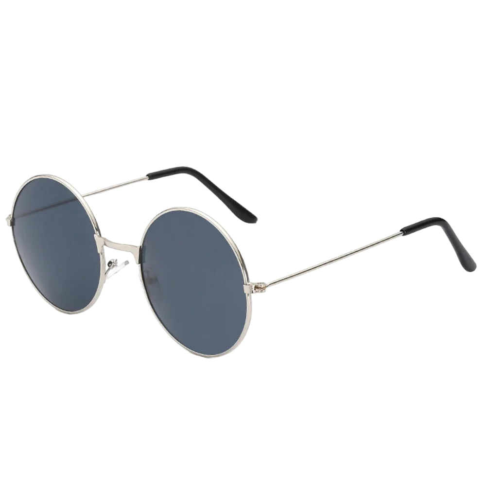 Lunettes de Soleil Noires Rondes