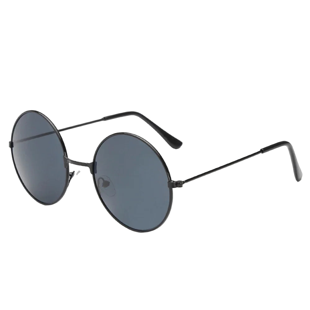 Lunettes de Soleil Noires Rondes Noir
