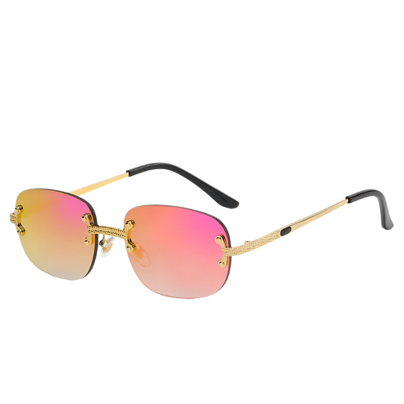 Lunettes de Soleil Ovales Sans Monture Violet