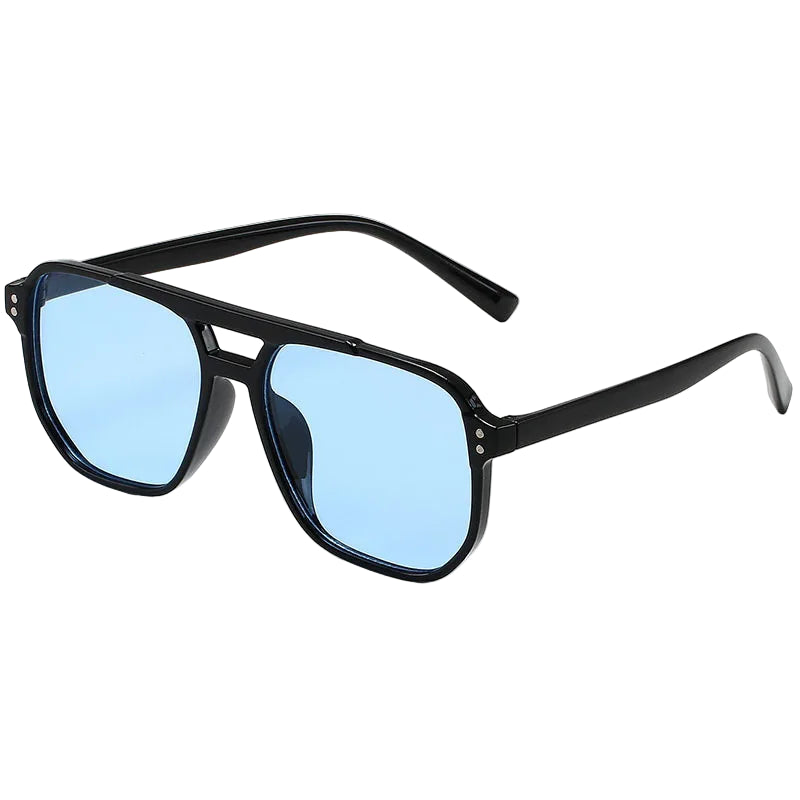 Lunettes de Soleil Oversize Femme Bleu