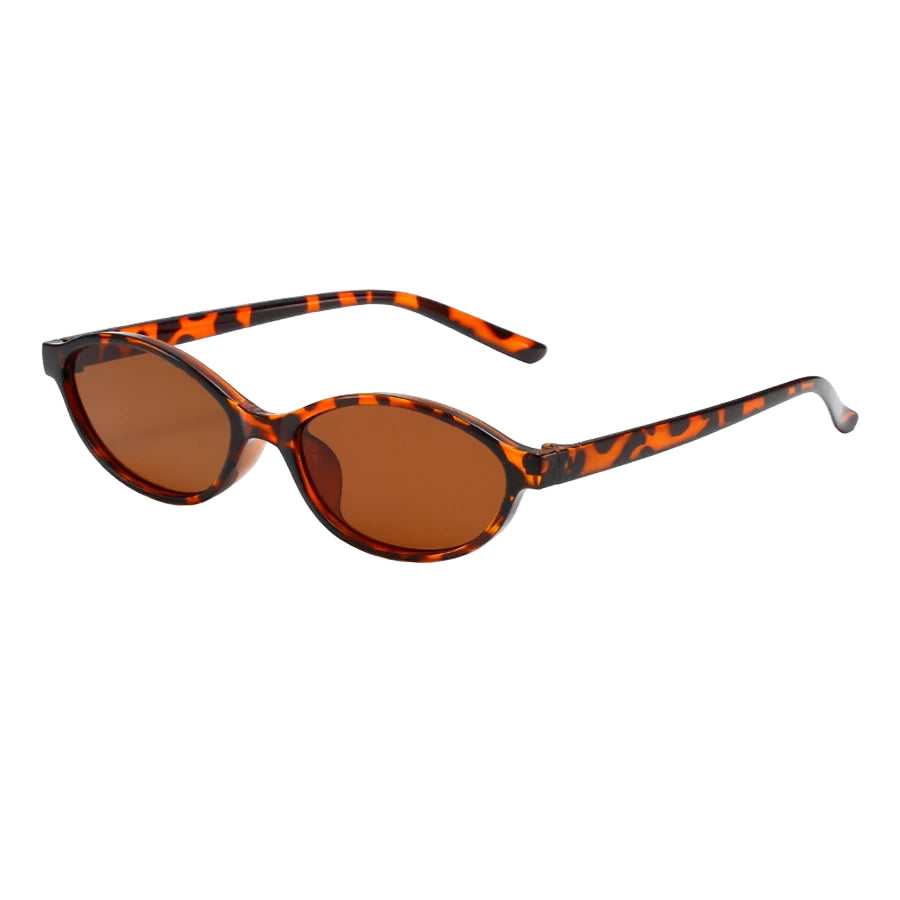 Lunettes de Soleil à Petite Monture Léopard