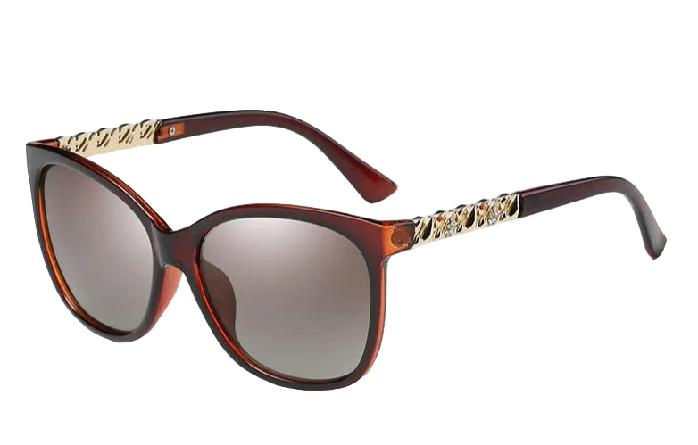 Lunettes de Soleil Polarisées Femme Marron