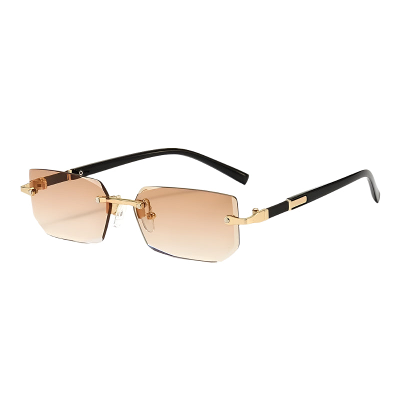 Lunettes de Soleil Rétro Sans Monture Rose