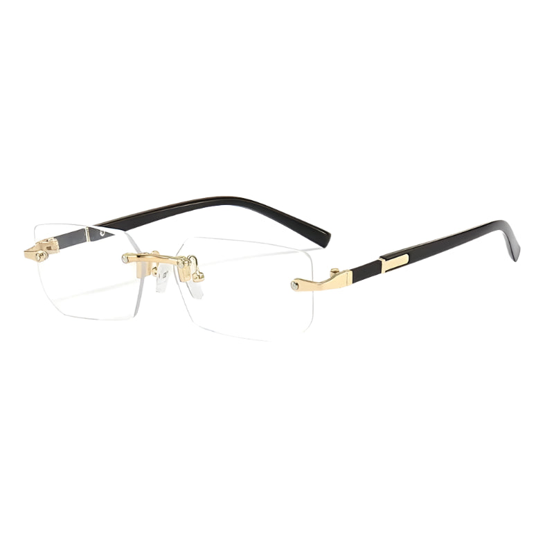 Lunettes de Soleil Rétro Sans Monture Transparent