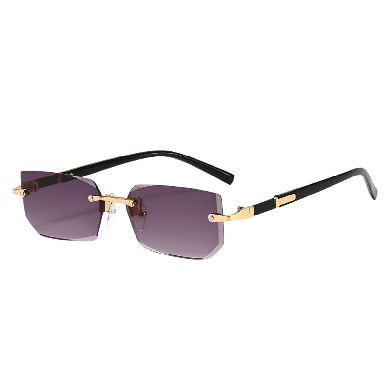 Lunettes de Soleil Rétro Sans Monture Violet