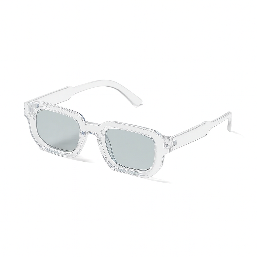 Lunettes de Soleil Rectangulaires Bleu Ciel