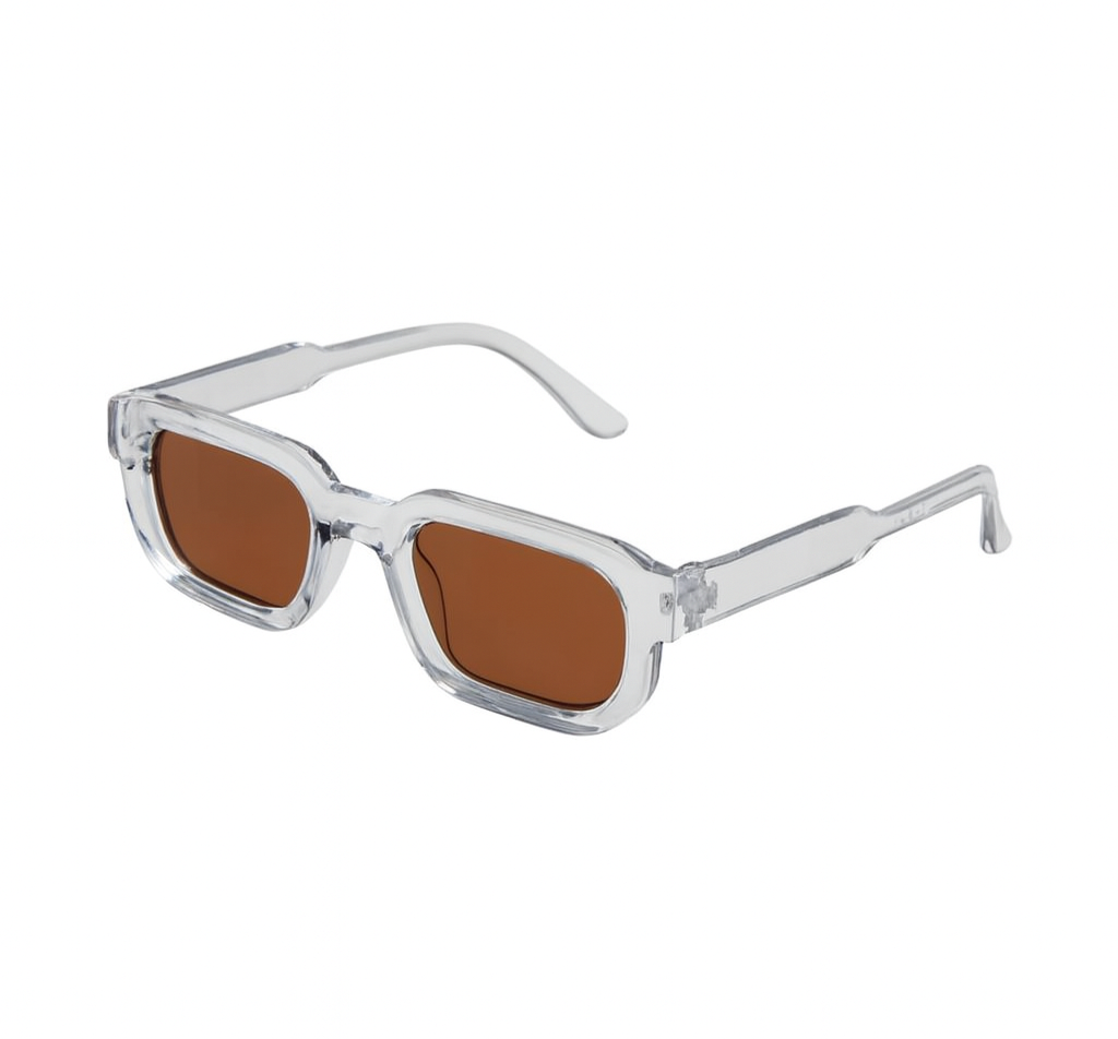 Lunettes de Soleil Rectangulaires Marron
