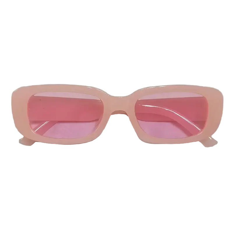 Lunettes de Soleil Rectangulaires Vintage Rose