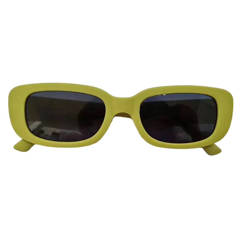 Lunettes de Soleil Rectangulaires Vintage Vert
