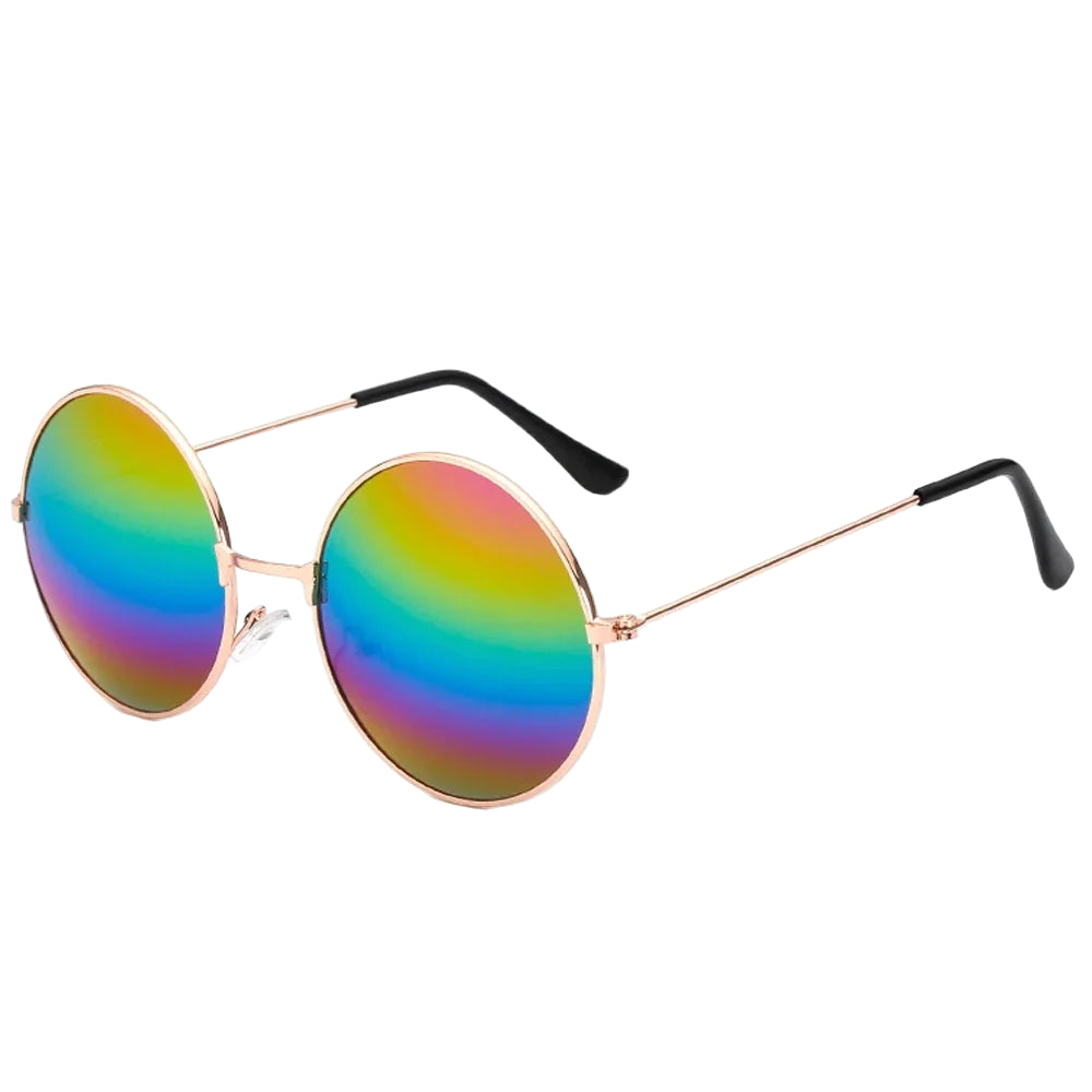 Lunettes de Soleil Rondes Miroir Violet