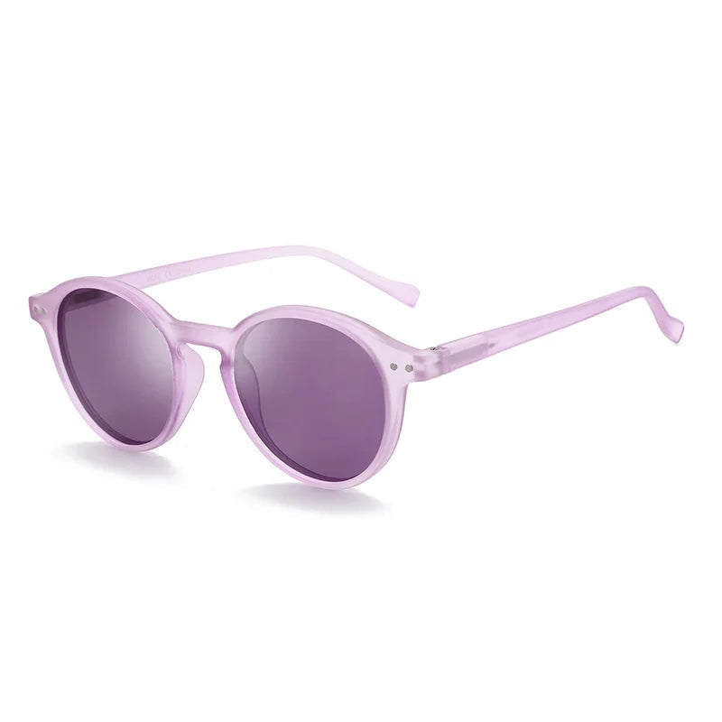 Lunettes de Soleil Rondes Transparentes Violet