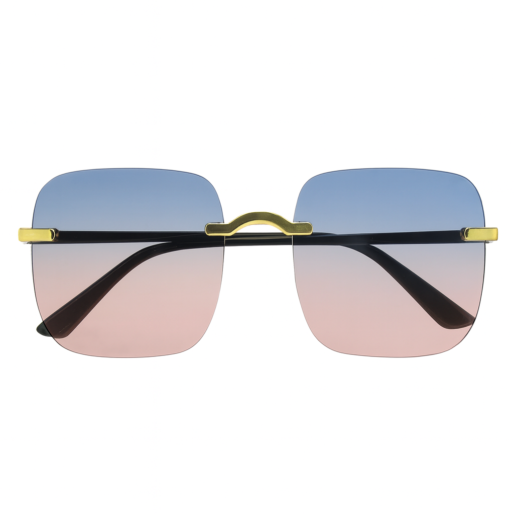 Lunettes de Soleil Sans Monture UV400 Bleu
