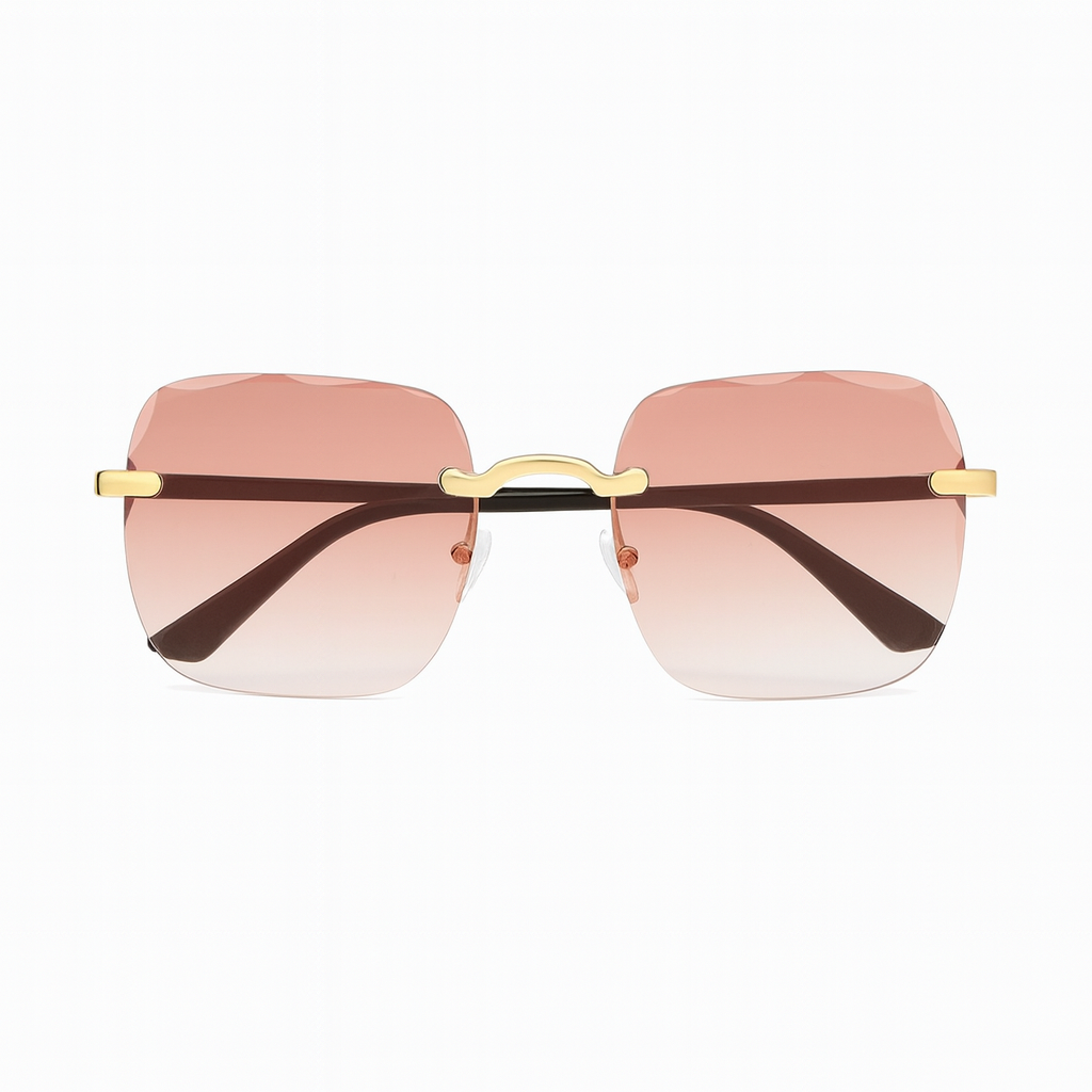 Lunettes de Soleil Sans Monture UV400 Rose