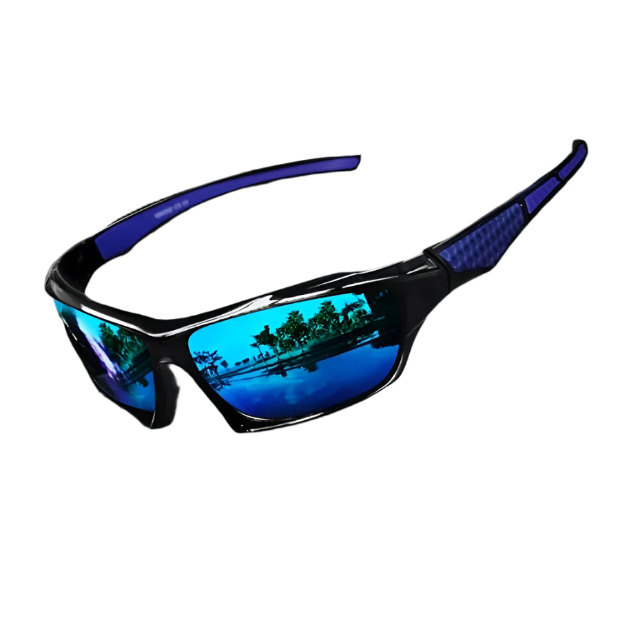 Lunettes de Soleil Sportives Miroir Bleu