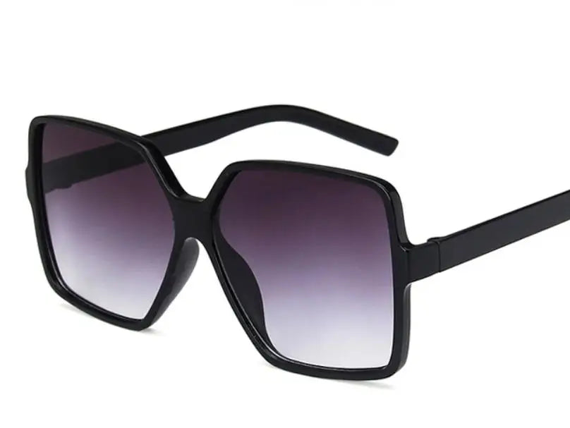 Lunettes de Soleil Surdimensionnées Dégradées Gris