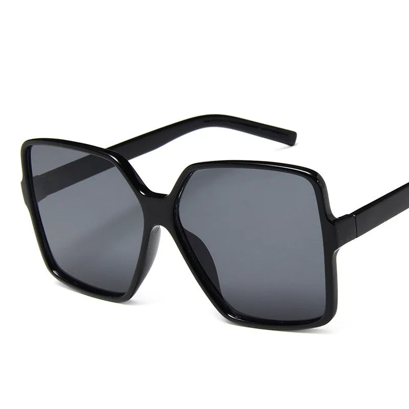 Lunettes de Soleil Surdimensionnées Dégradées Noir