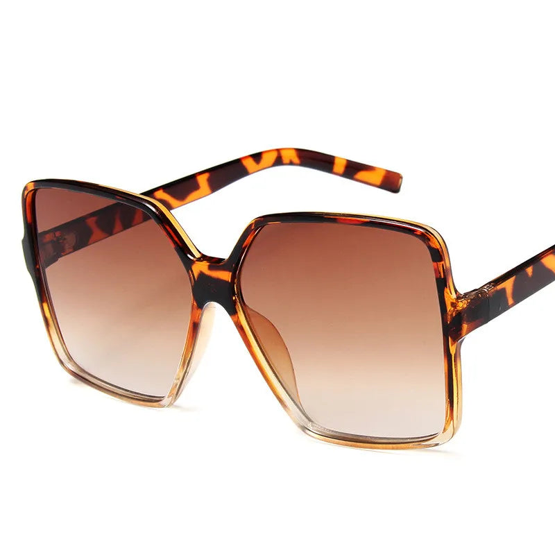 Lunettes De Soleil DASOON VISION Léopard Noir Et Jaune - UV 400, Monture Plastique Femme