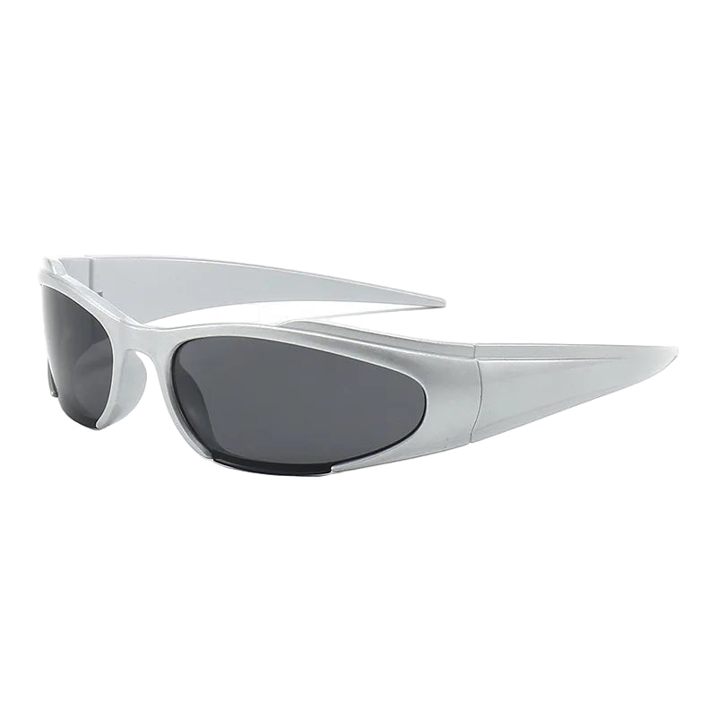 Lunettes de Soleil de Sport Rétro Gris