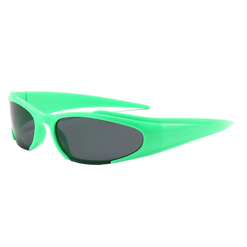 Lunettes de Soleil de Sport Rétro Vert