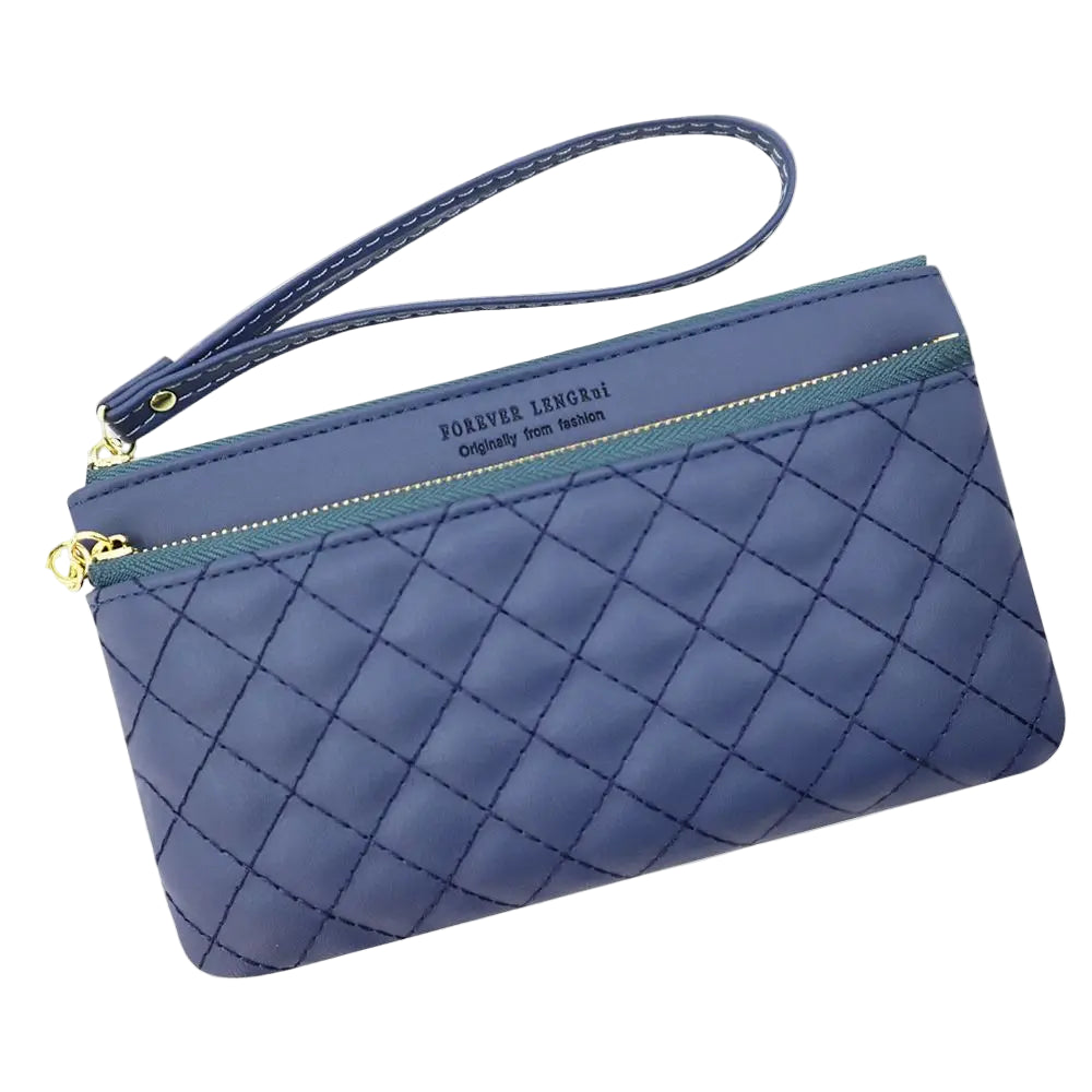 Mini Pochette à Fermeture Bleu
