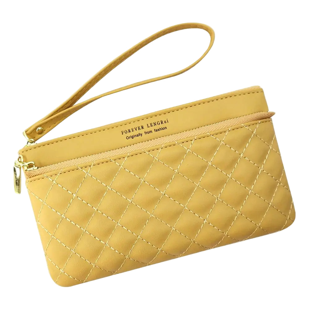 Mini Pochette à Fermeture Jaune