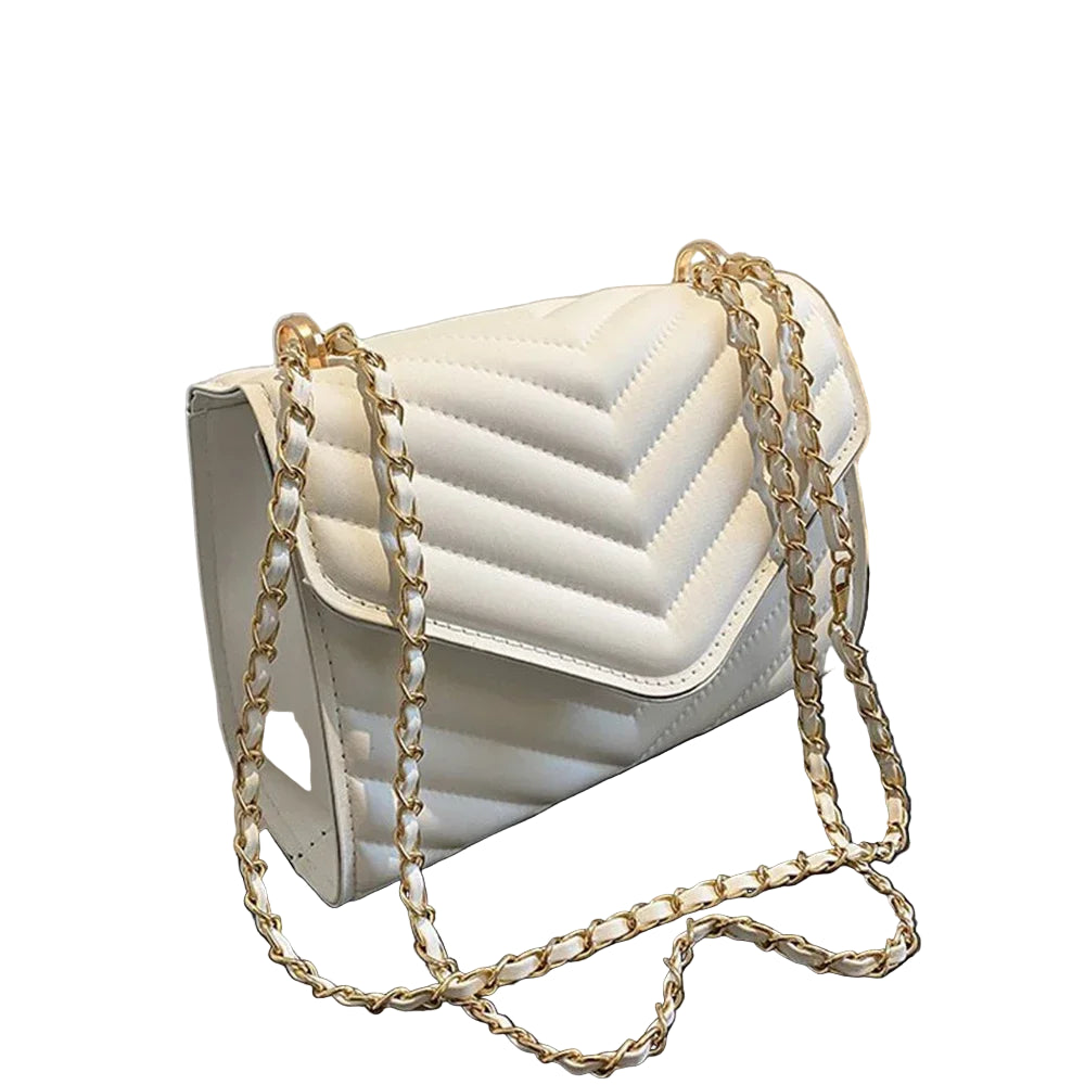 Pochette Bandoulière Minimaliste Elégante Blanc