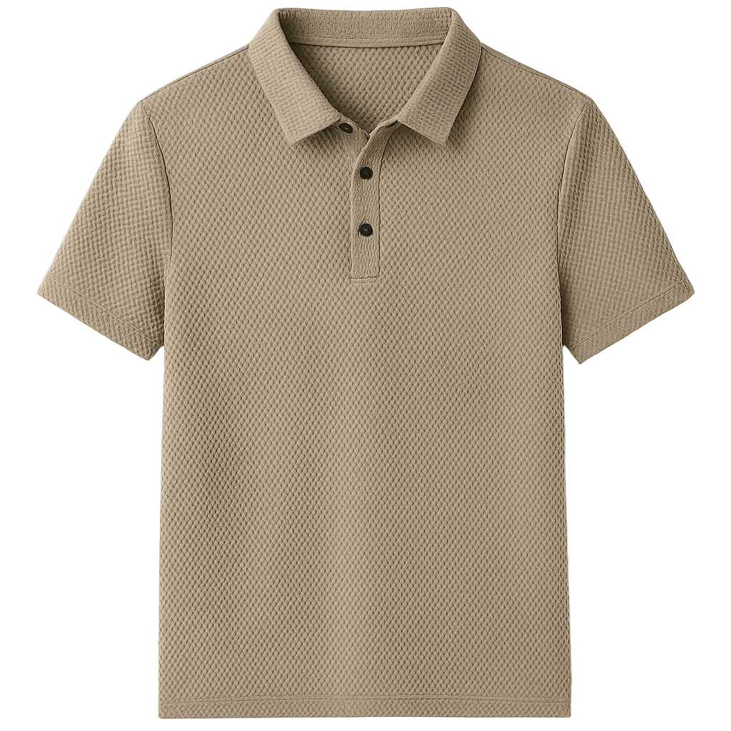 Polo en Soie Glacée Chic Beige