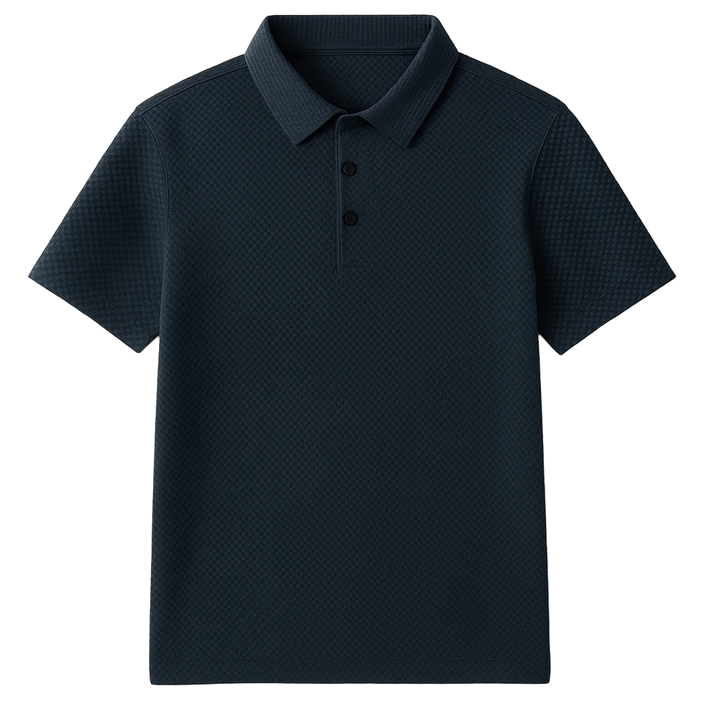 Polo en Soie Glacée Chic Bleu