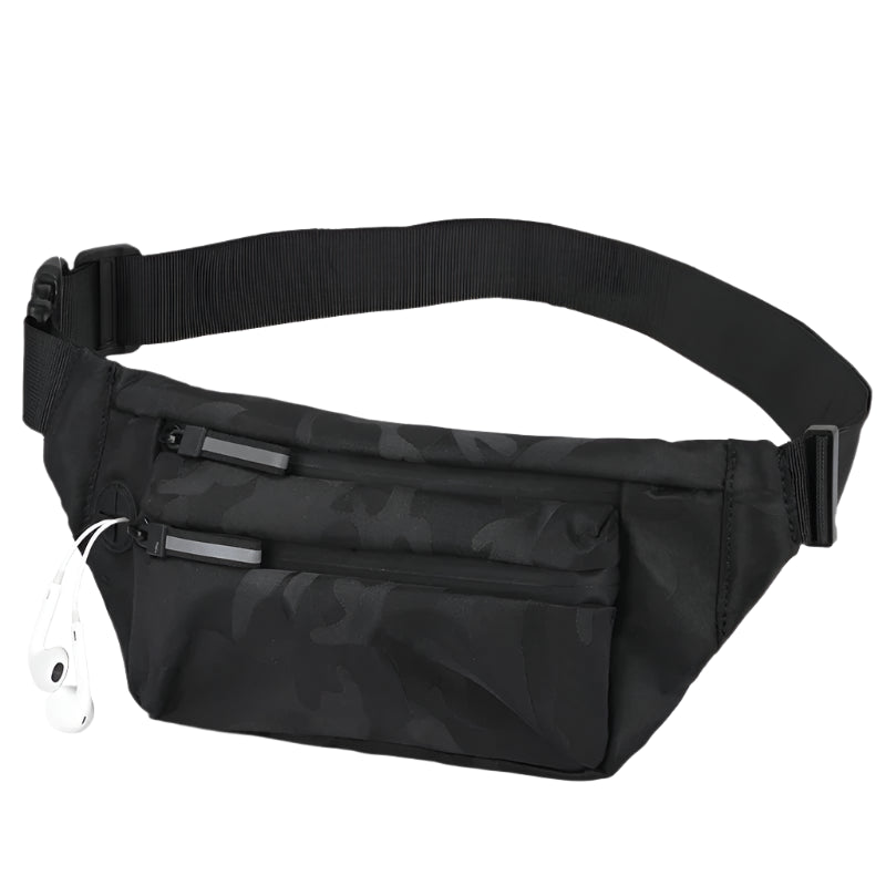 Sac Banane Noir Camouflage