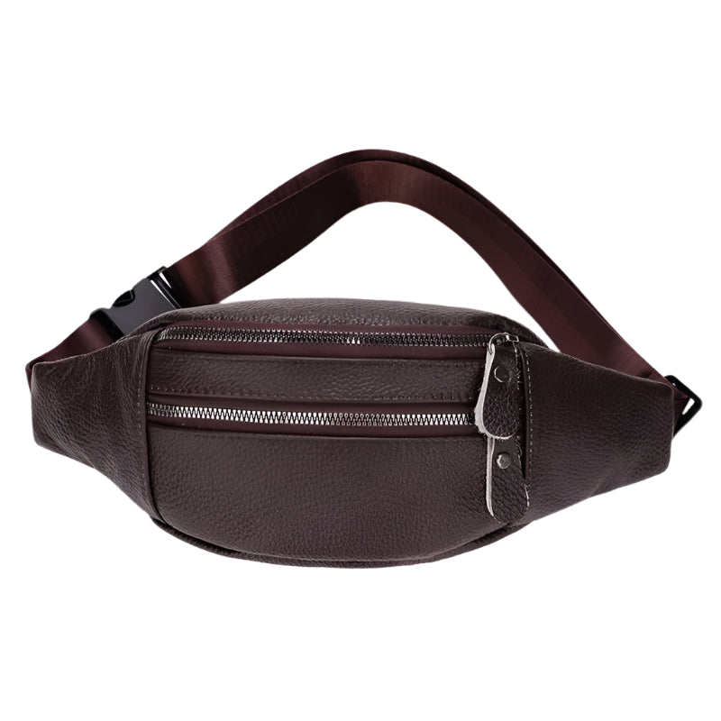 Sac Banane en Cuir Marron