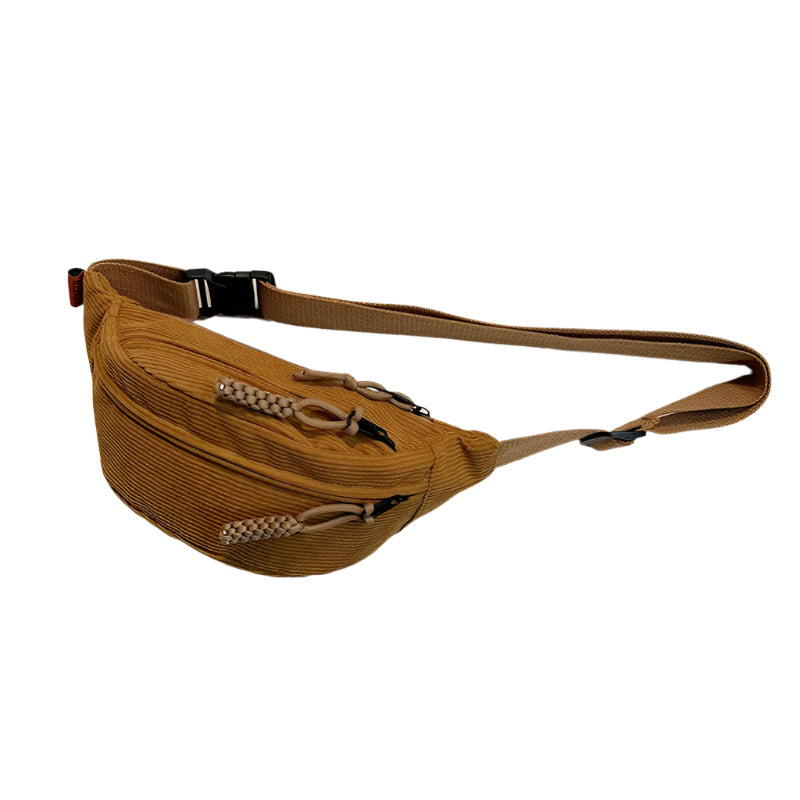 Sac Banane en Velours Beige