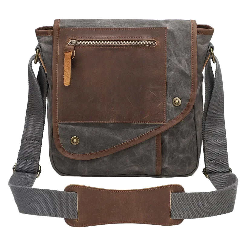 Sac Bandoulière Homme Vintage Gris