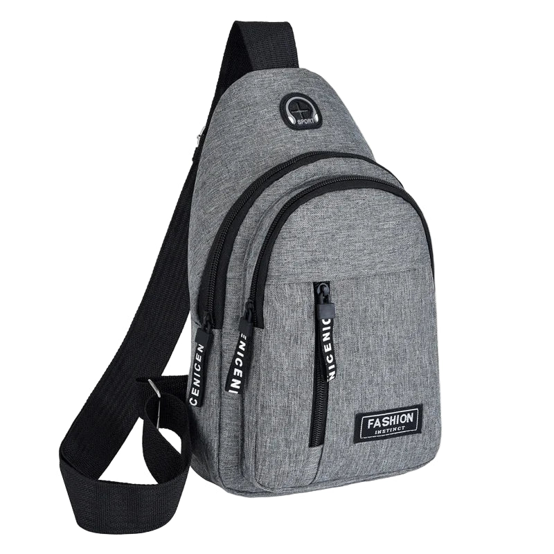 Sac de Poitrine Multifonctionnel Gris