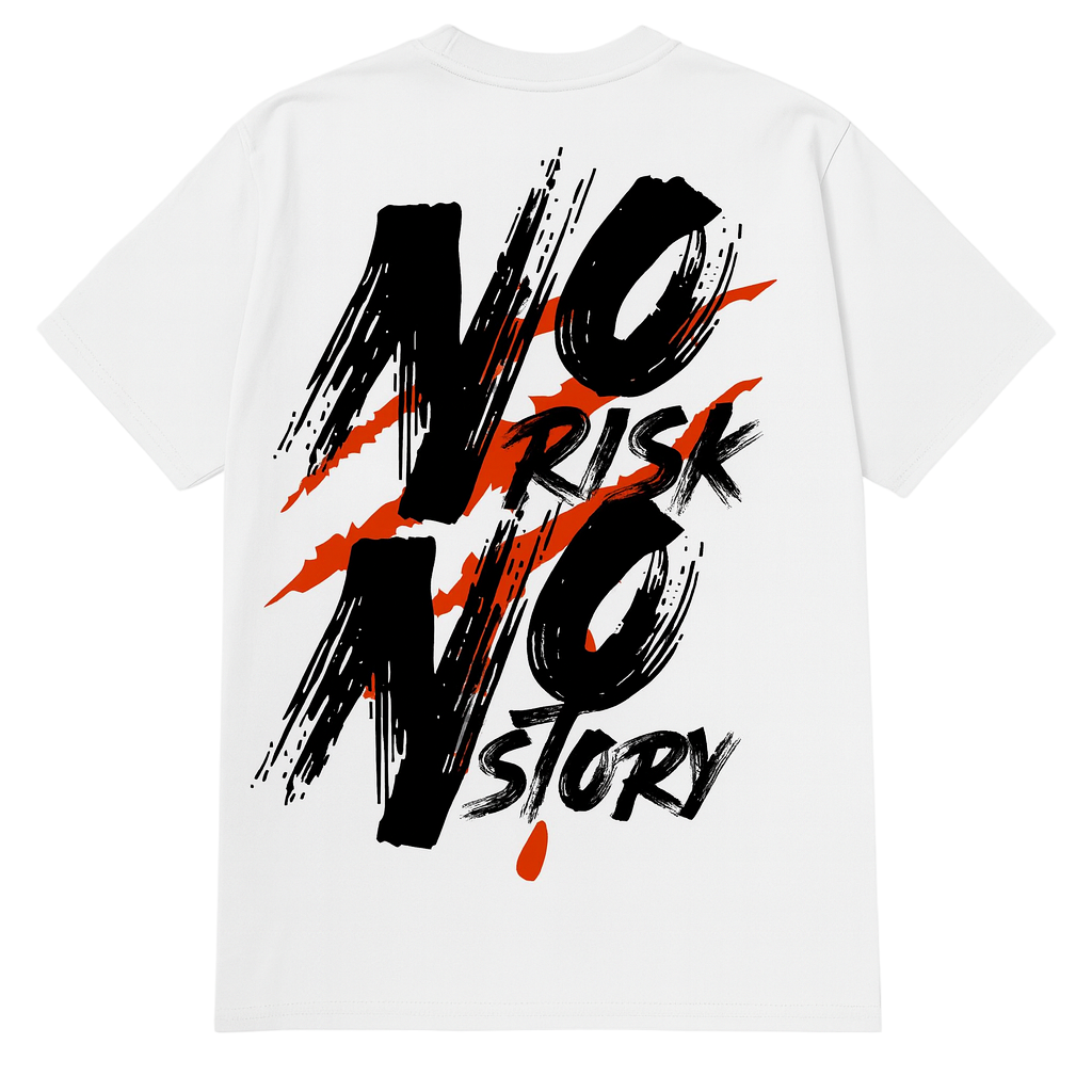 T-shirt Imprimé « No Risk »
