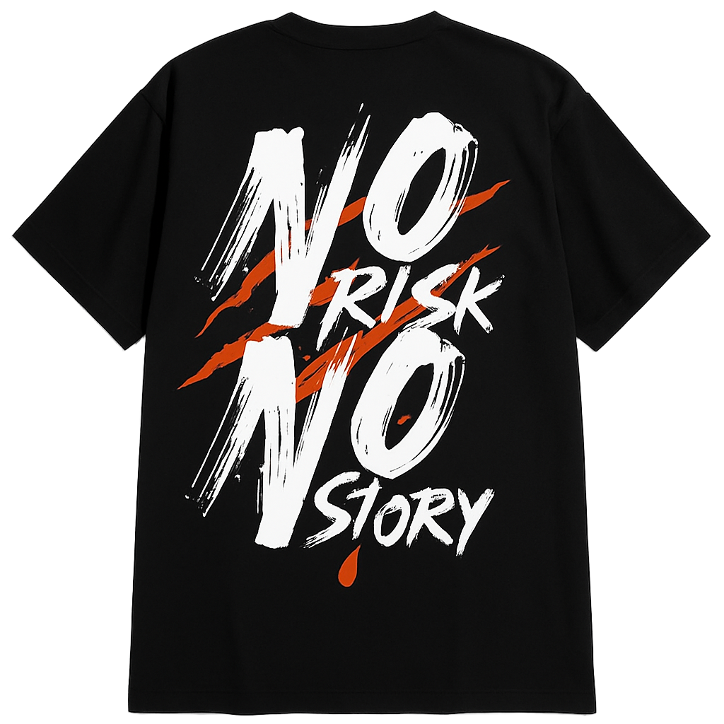 T-shirt Imprimé « No Risk » Noir