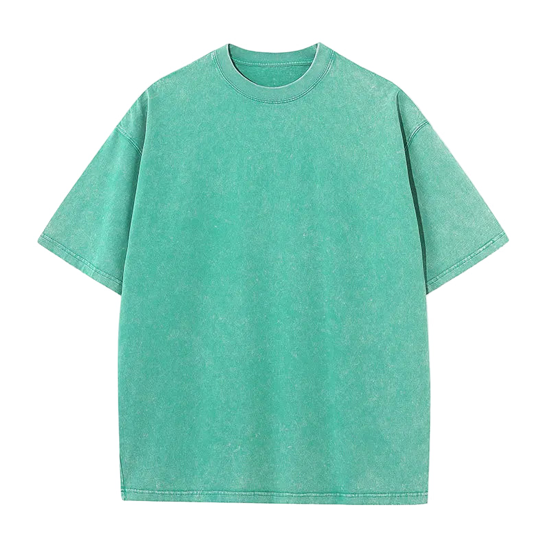 T-shirt Rétro Délavé Bleu Ciel