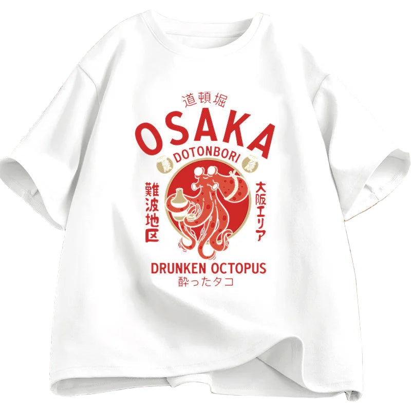 T-shirt Style Japonais Blanc