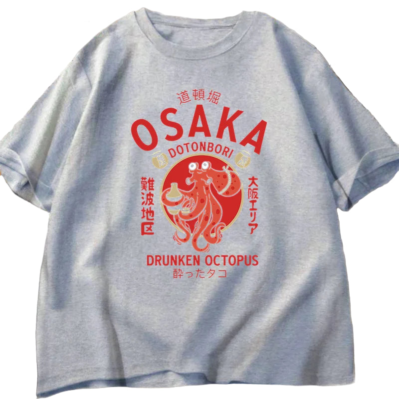 T-shirt Style Japonais Gris