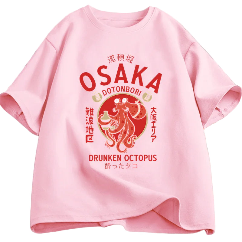 T-shirt Style Japonais Rose