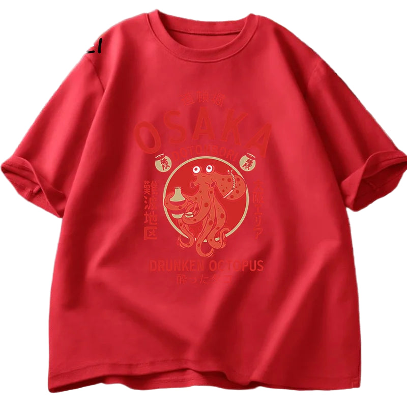 T-shirt Style Japonais Rouge