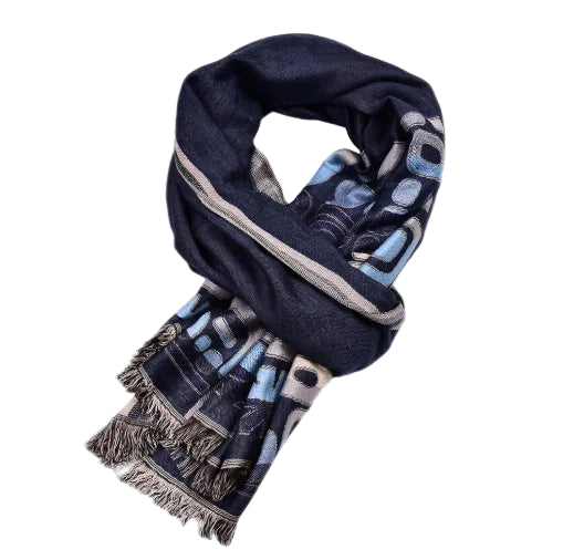 Écharpe Bleue en Coton