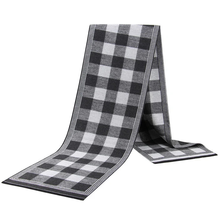 Écharpe à Carreaux Design Noir