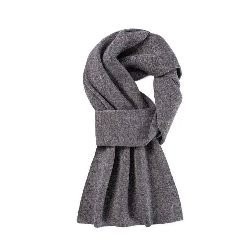 Écharpe Hiver Uni Gris Foncé